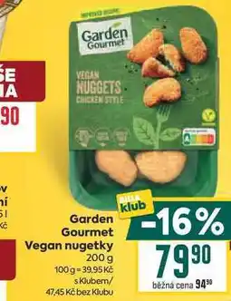 Billa Garden Gourmet Vegan nugetky nabídka