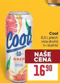 Billa Cool 0,51, plech nabídka