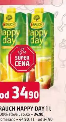Trefa Rauch Happy Day džus 100% 1l, vybrané druhy nabídka