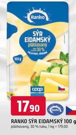 Trefa RANKO SÝR EIDAMSKÝ 100 g plátkovaný, 30% nabídka
