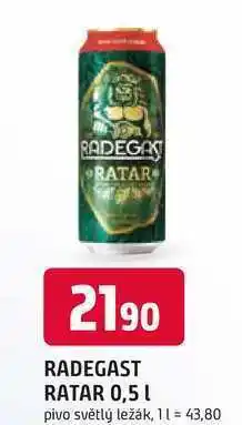Trefa RADEGAST RATAR 0,5l pivo světlý ležák, plech nabídka