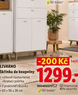 Lidl Livarono skřínka do koupelny nabídka