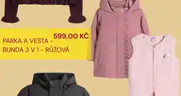 Takko Parka a vesta - bunda 3 v 1 - růžová nabídka