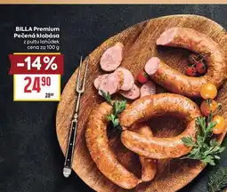 Billa BILLA Premium Pečená klobása z pultu lahůdek cena za nabídka