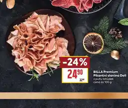 Billa BILLA Premium Pikantní slanina Deli z pultu lahůdek cena za nabídka