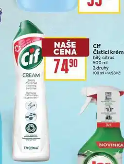Billa Cif Čisticí krém bilý, citrus nabídka