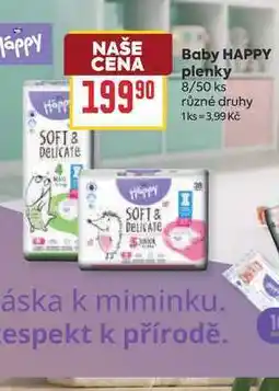 Billa Baby HAPPY plenky 8/50 ks nabídka