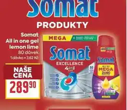 Billa Somat All in one gel lemon lime 80 dávek nabídka