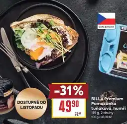 Billa BILLA Premium Pomazánka tuňáková, humří nabídka