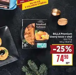 Billa BILLA Premium Uzený losos v oleji 120/75 g nabídka