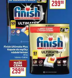 Billa Finish Ultimate Plus Kapsle do myčky nádobí lemon finish 51ks nabídka