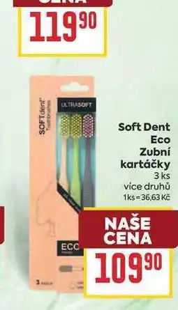 Billa Soft Dent Eco Zubní kartáčky 3 ks nabídka