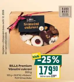 Billa BILLA Premium Vánoční cukrovi nabídka