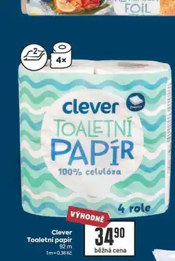 Billa Clever Toaletní papír 92 m nabídka
