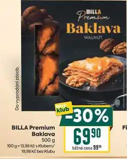 Billa BILLA Premium Baklava nabídka