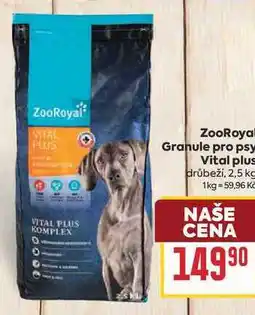 Billa ZooRoyal Granule pro psy Vital plus drůbeží nabídka