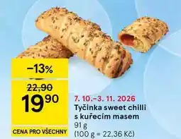 Tesco Tyčinka sweet chilli s kuřecím masem nabídka