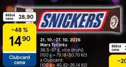 Tesco Mars Tyčinky, 36,5-57 g, více druhů nabídka