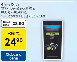 Tesco Giana Olivy, 195 g, pevný podíl 70 g nabídka