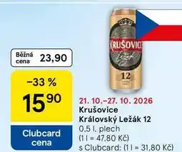 Tesco Krušovice Královský Ležák 12, 0.5 l, plech nabídka