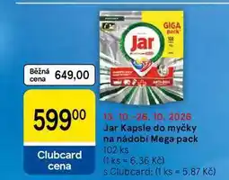 Tesco Jar Kapsle do myčky na nádobí Mega pack, 102 ks nabídka