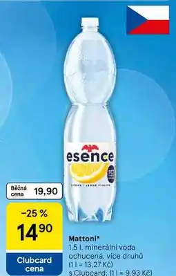 Tesco Mattoni, 1,5 l, minerální voda ochucená nabídka