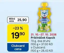 Tesco Pribináček Kapsík, 70 g, dva druhy nabídka