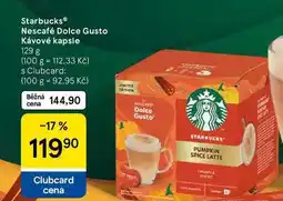 Tesco Starbucks Nescafé Dolce Gusto Kávové kapsle nabídka