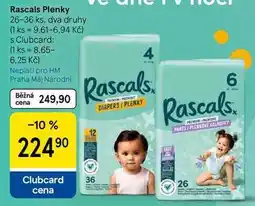 Tesco Rascals Plenky, 26-36 ks, dva druhy nabídka