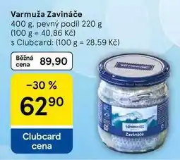 Tesco Varmuža Zavináče, 400 g. pevný podíl 220 g nabídka
