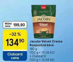 Tesco Jacobs Velvet Crema Rozpustná káva nabídka