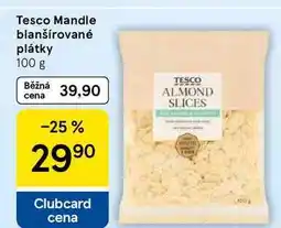 Tesco Tesco Mandle blanšírované plátky nabídka
