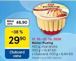 Tesco Müller Puding, 450 g, více druhů nabídka