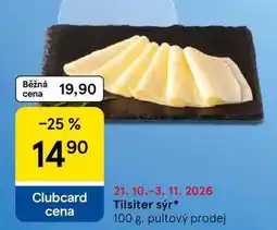 Tesco Tilsiter sýr nabídka