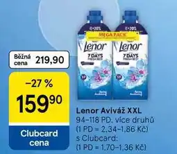 Tesco Lenor Aviváž XXL ,94-118 PD, více druhů nabídka