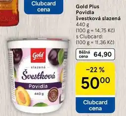Tesco Gold Plus Povidla švestková slazená nabídka