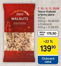 Tesco Tesco Vlašské ořechy jádra nabídka
