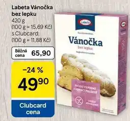 Tesco Labeta Vánočka bez lepku nabídka