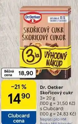 Tesco Dr. Oetker Skořicový cukr nabídka