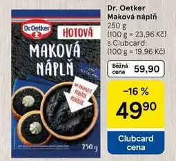 Tesco Dr. Oetker Maková náplň nabídka