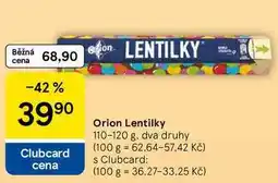 Tesco Orion Lentilky, 110-120 g, dva druhy nabídka
