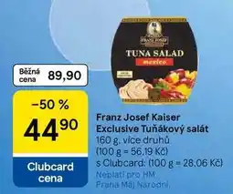 Tesco Franz Josef Kaiser Exclusive Tuňákový salát nabídka