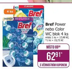 Teta Bref Power Aktiv WC blok 4x50ml, vybrané druhy 200g nabídka