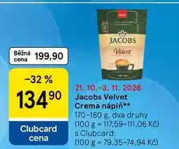 Tesco Jacobs Velvet Crema náplň nabídka