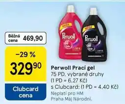 Tesco Perwoll Prací gel, 75 PD, vybrané druhy nabídka