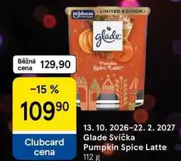 Tesco Glade Svíčka Pumpkin Spice Latte nabídka