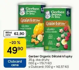 Tesco Gerber Organic Dětské křupky nabídka