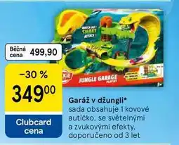 Tesco Garáž v džungli, sada obsahuje 1 kovové autíčko, se světelnými a zvukovými efekty nabídka