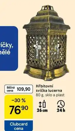 Tesco Hřbitovní svíčka lucerna nabídka