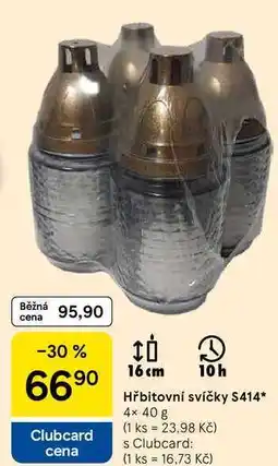 Tesco Hřbitovní svíčky S414, 4× nabídka
